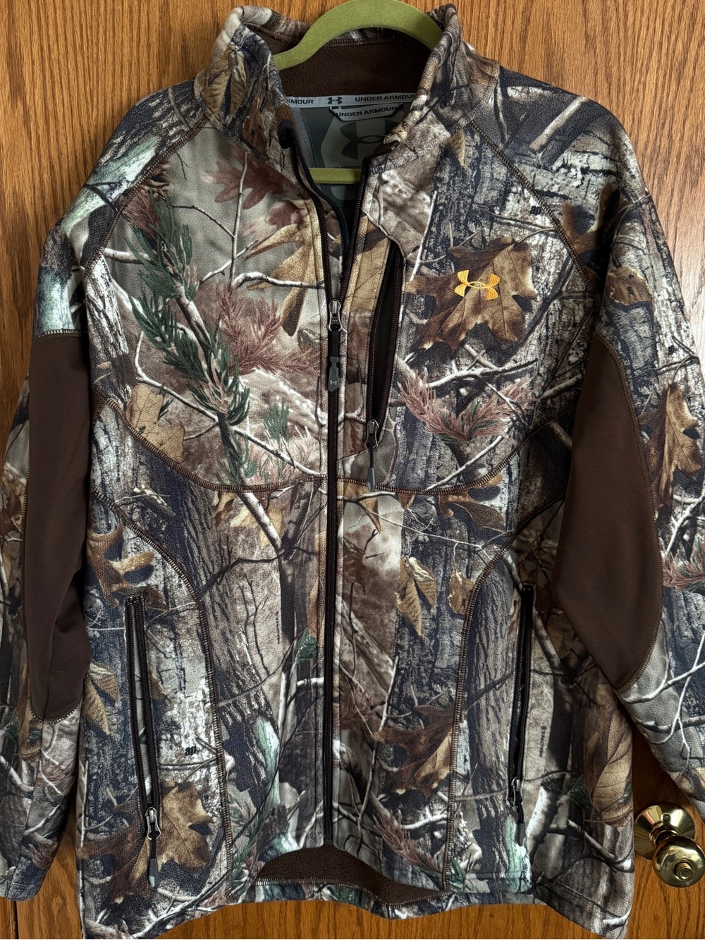Under Armour Performance Realtree Camo Hunting Jacket Fleece Lined Men's Size XL